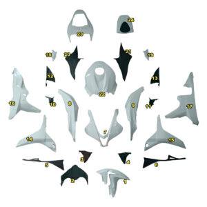 KIT CARENAGEM HONDA CBR 600 (07-08) - SEM PINTURA