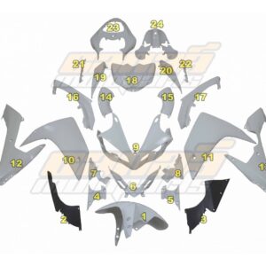 KIT CARENAGEM HONDA CBR 600 (09-12) - SEM PINTURA