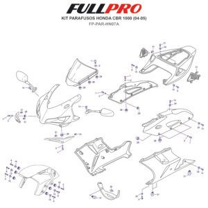 Kit Parafusos CBR 1000 (04-05) FP-PAR-HN07A FullPro Peças para Motos